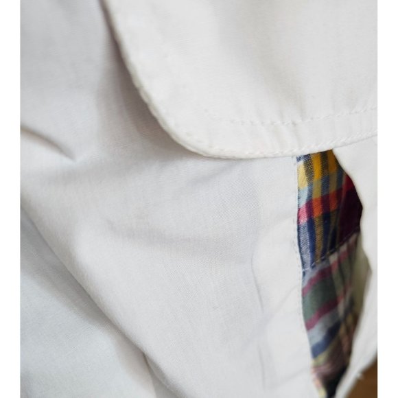 vintage IZZI 1985 Reversible Jacket‎ size Medium snap button rain hood plaid wht - Picture 16 of 16